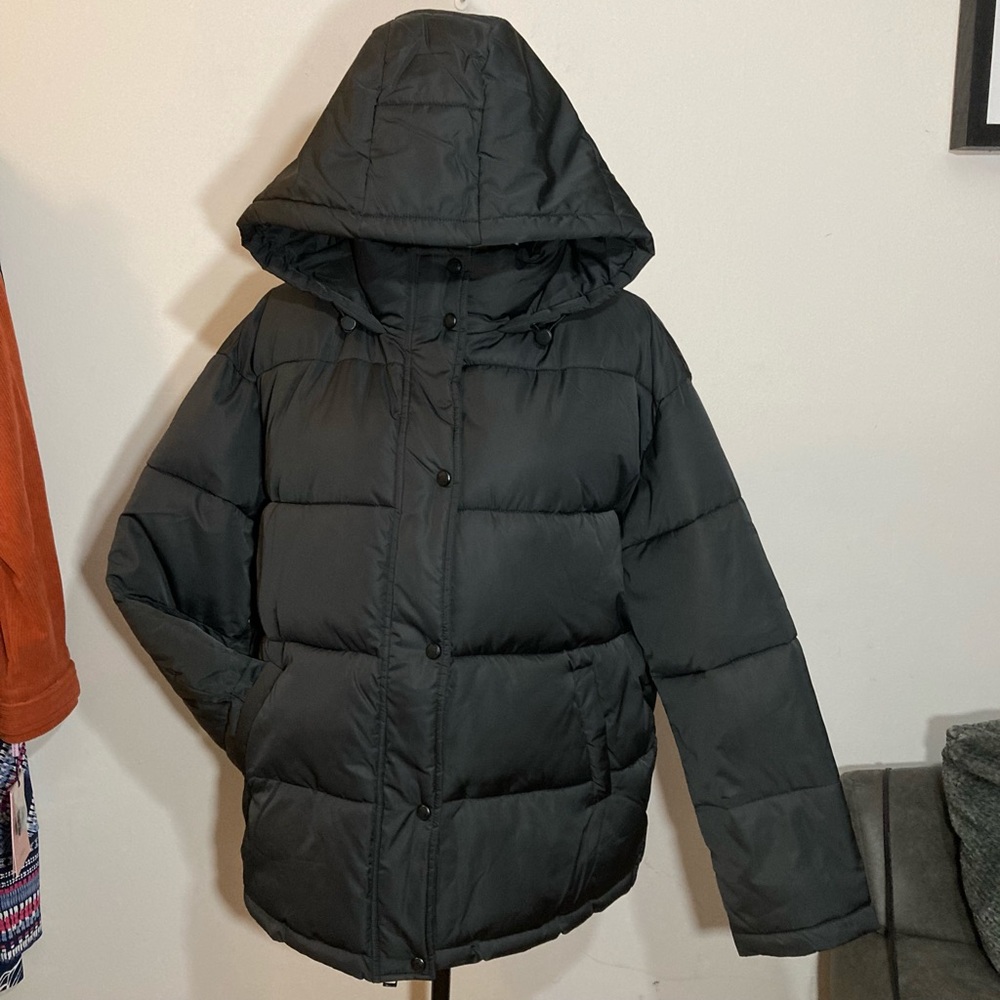 Rebecca Minkoff Black Hooded Puffer Coat NWT